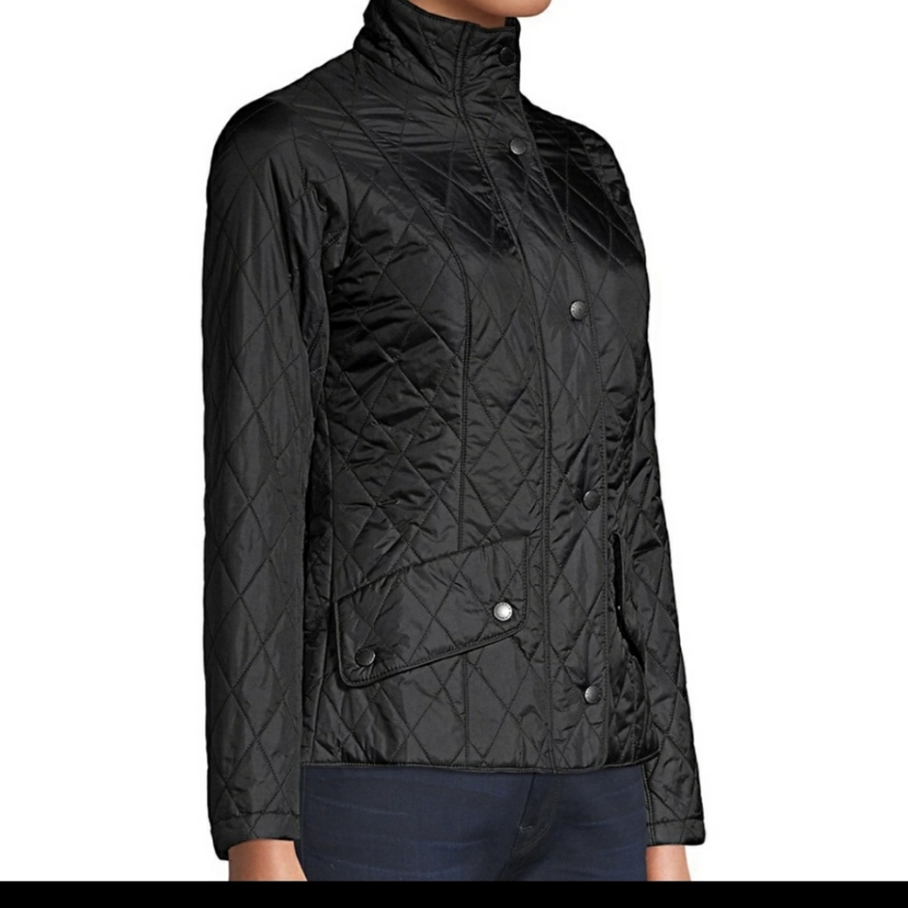 Barbour Flyweight Cavalry Quilted Black Jacket